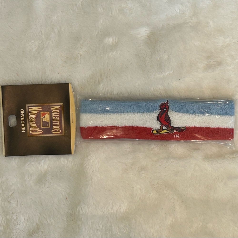 Vtg 90s NEW St. Louis Cardinals MLB Baseball For Bare Feet Headband Deadstock